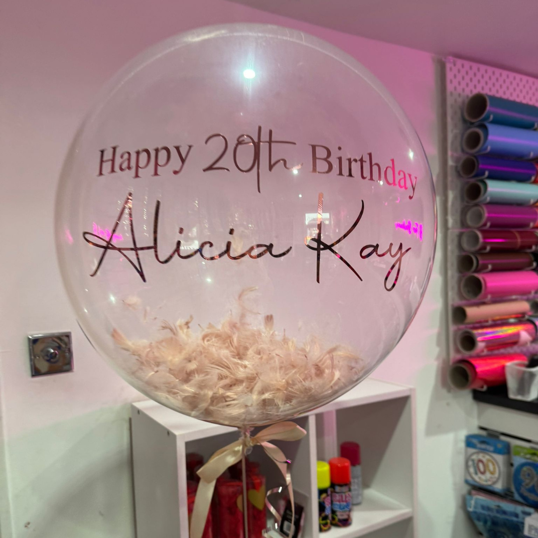 Feather Filled Bubble Balloon