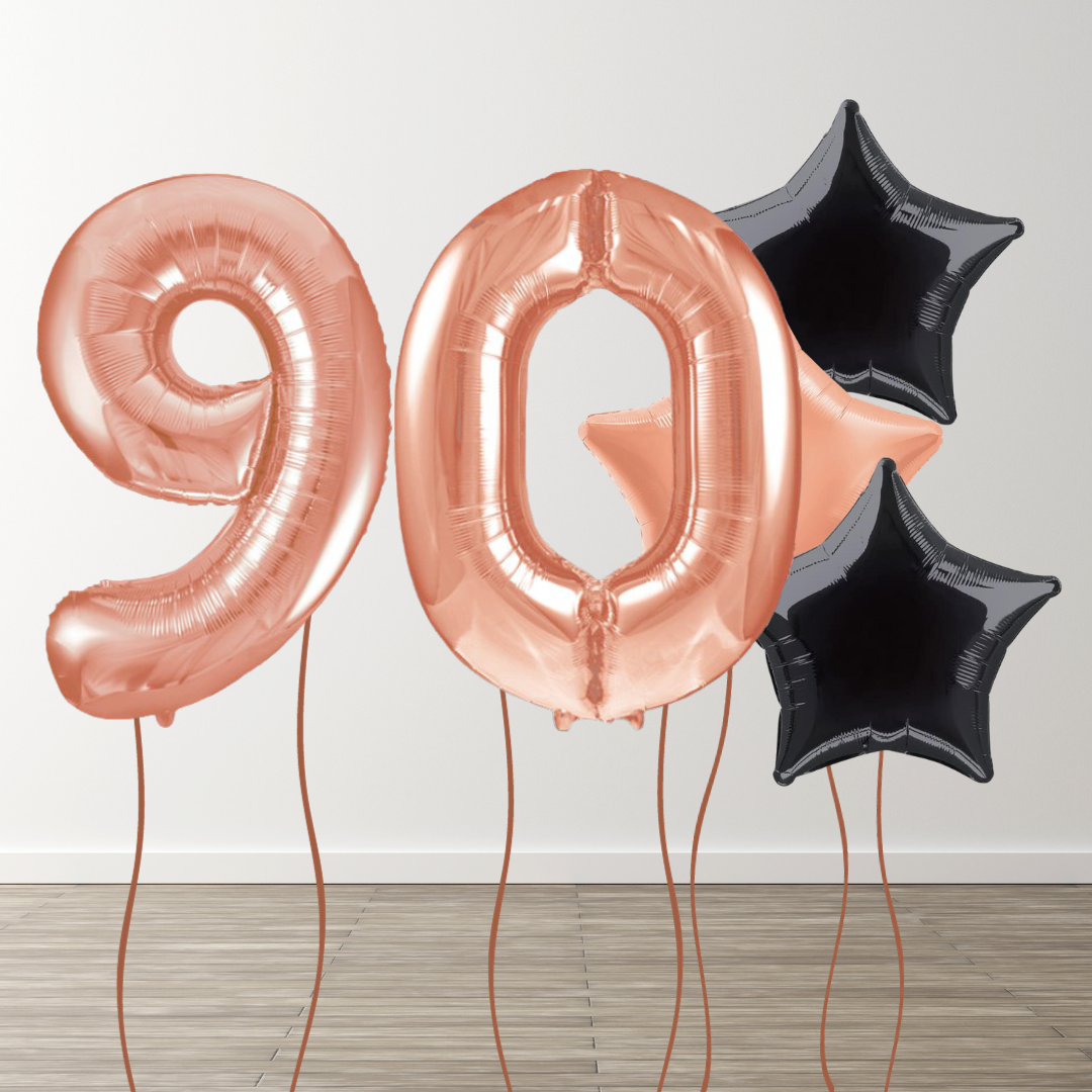 Rose Gold Foil Number Bunch