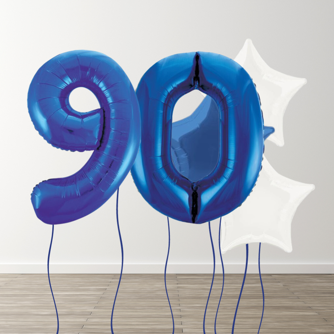 Blue Foil Number Bunch