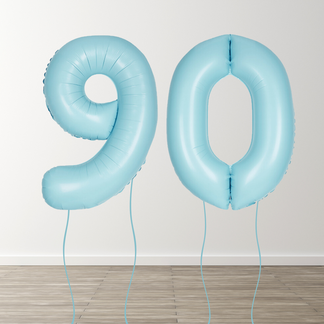 Matte Blue Foil Number Balloons