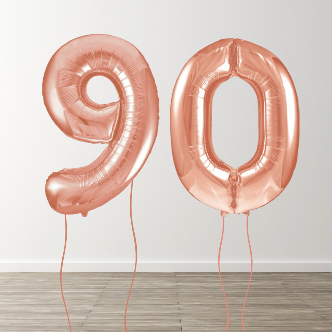 Rose Gold Foil Number Balloons