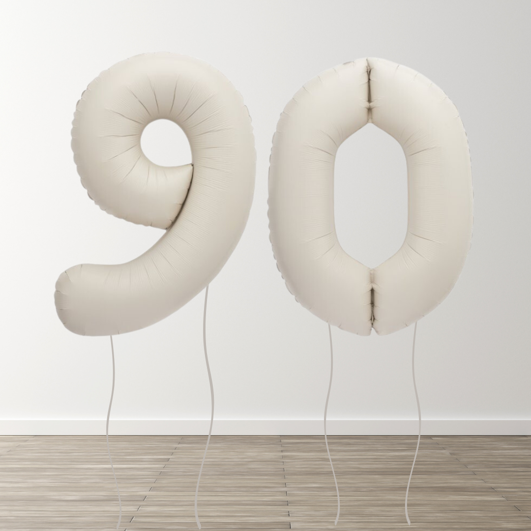 Matte Neutral Foil Number Balloons