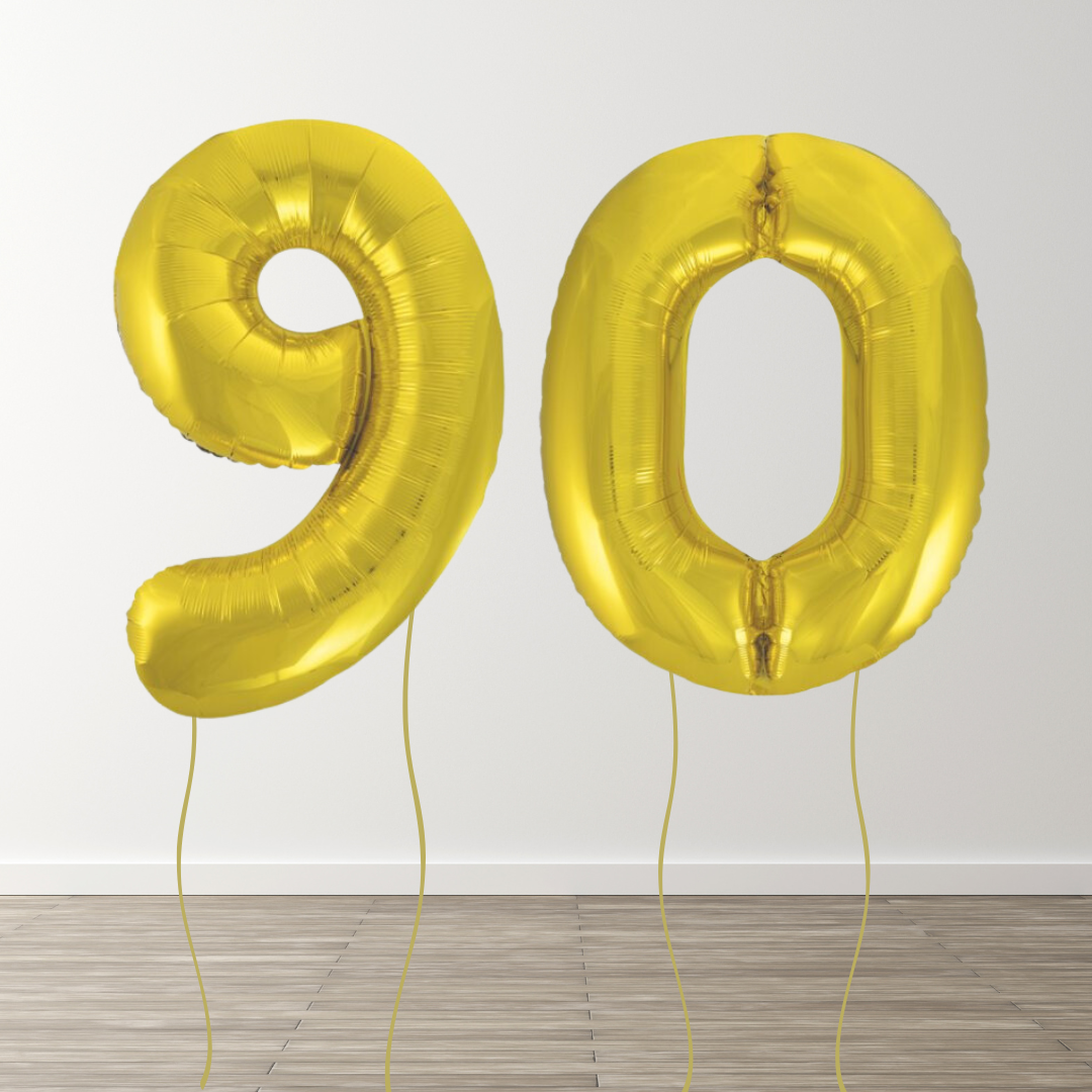 Classic Gold Foil Number Balloons