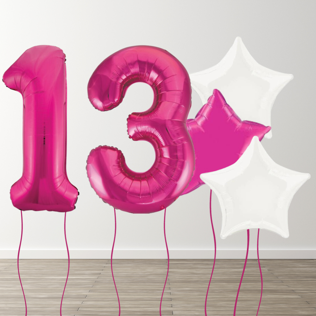 Magenta Foil Number Bunch