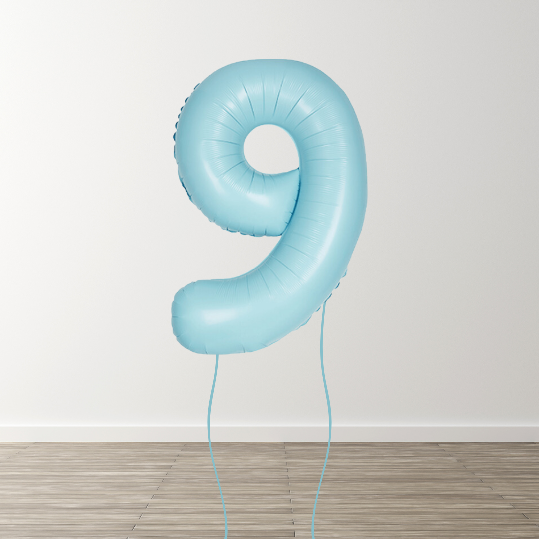 Matte Blue Foil Number Balloons