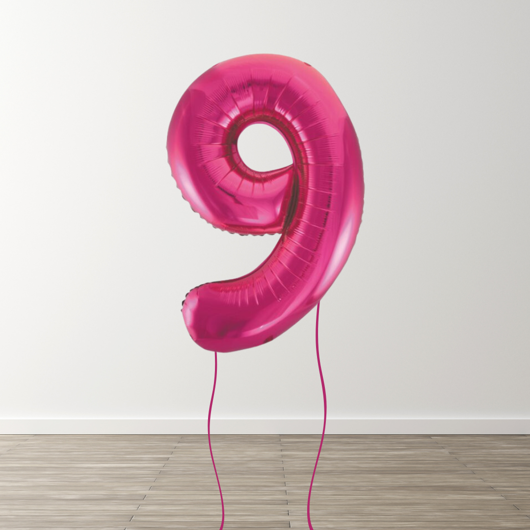 Magenta Foil Number Balloons