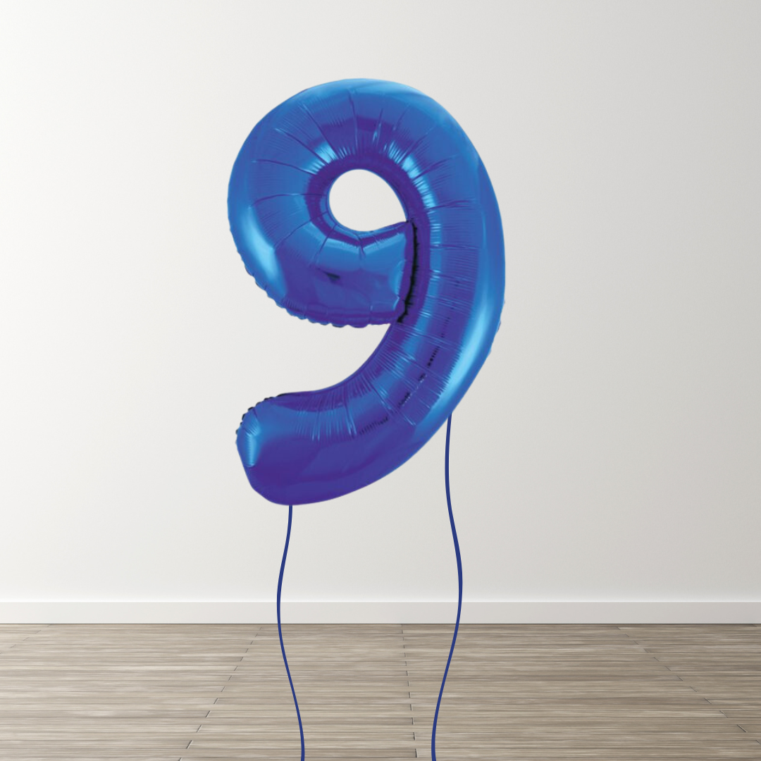 Blue Foil Number Balloons