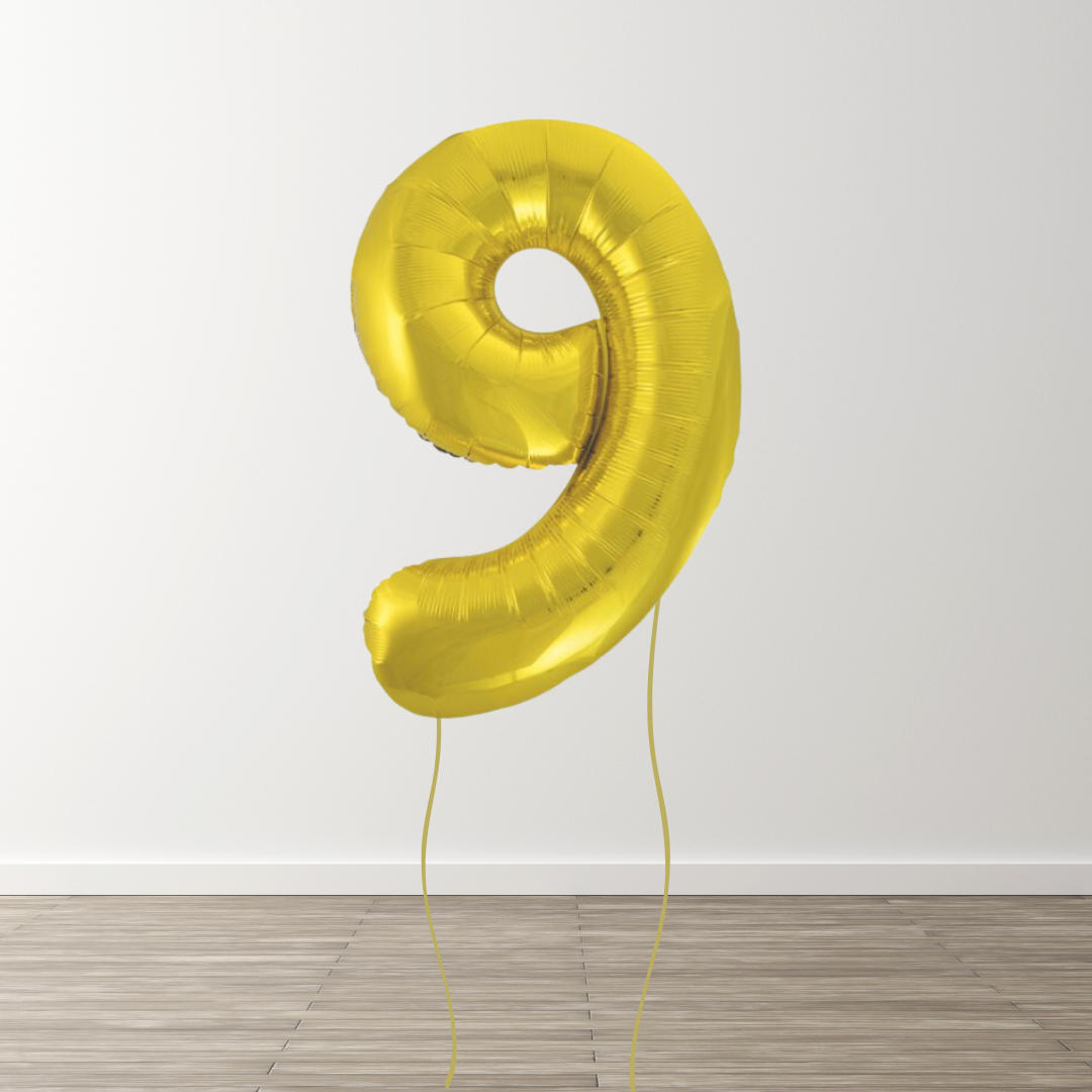 Classic Gold Foil Number Balloons