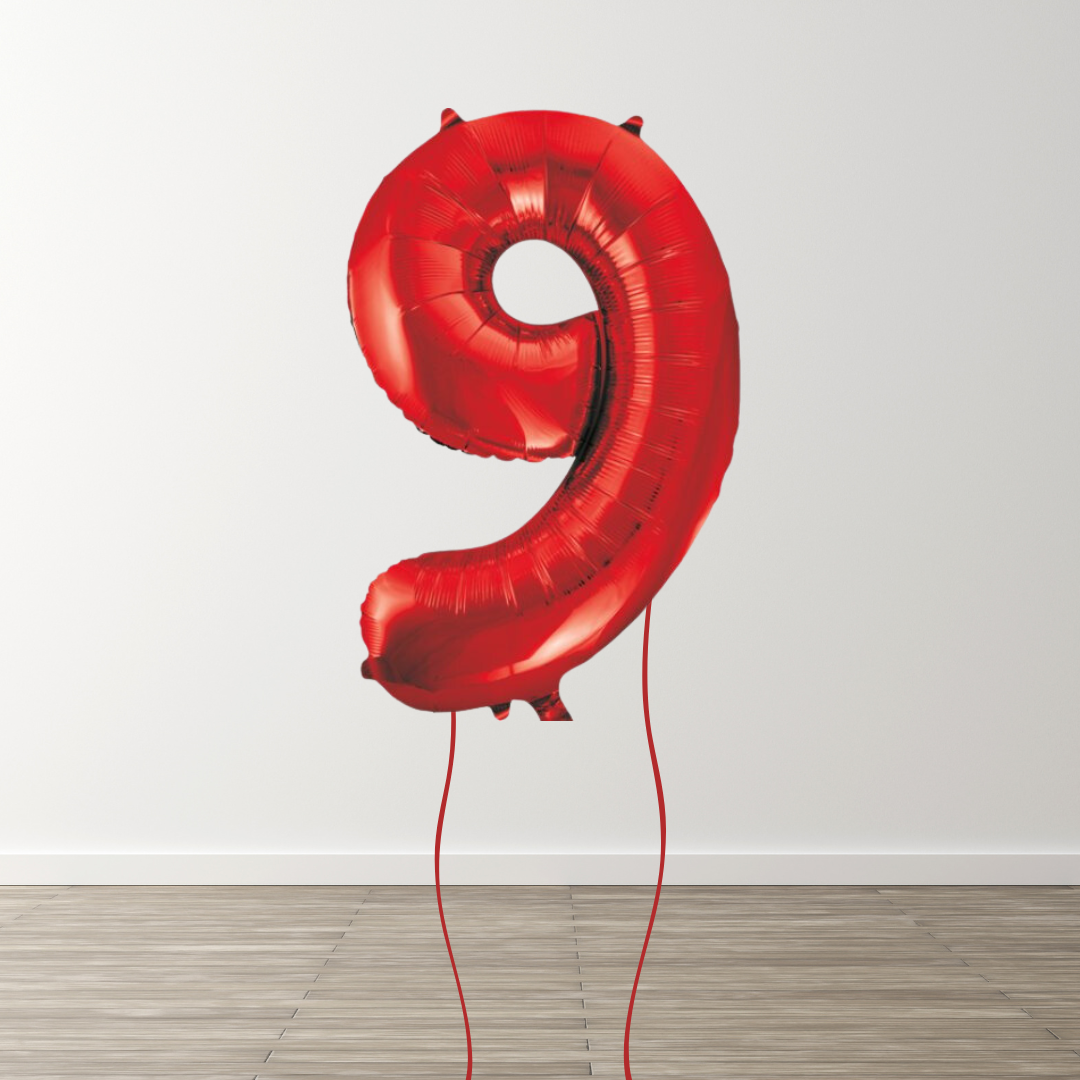 Red Foil Number Balloons