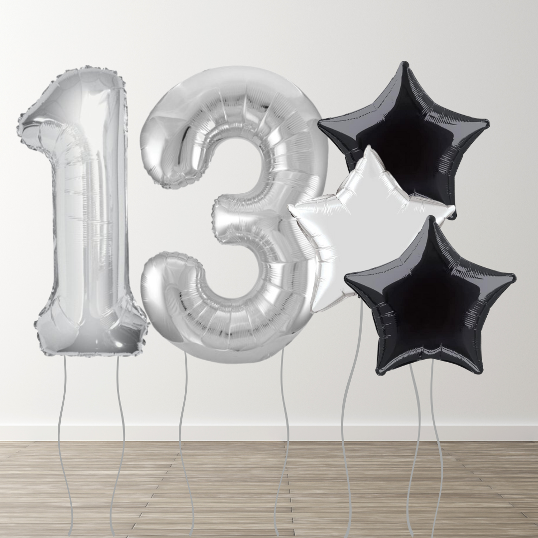 Silver Foil Number Bunch