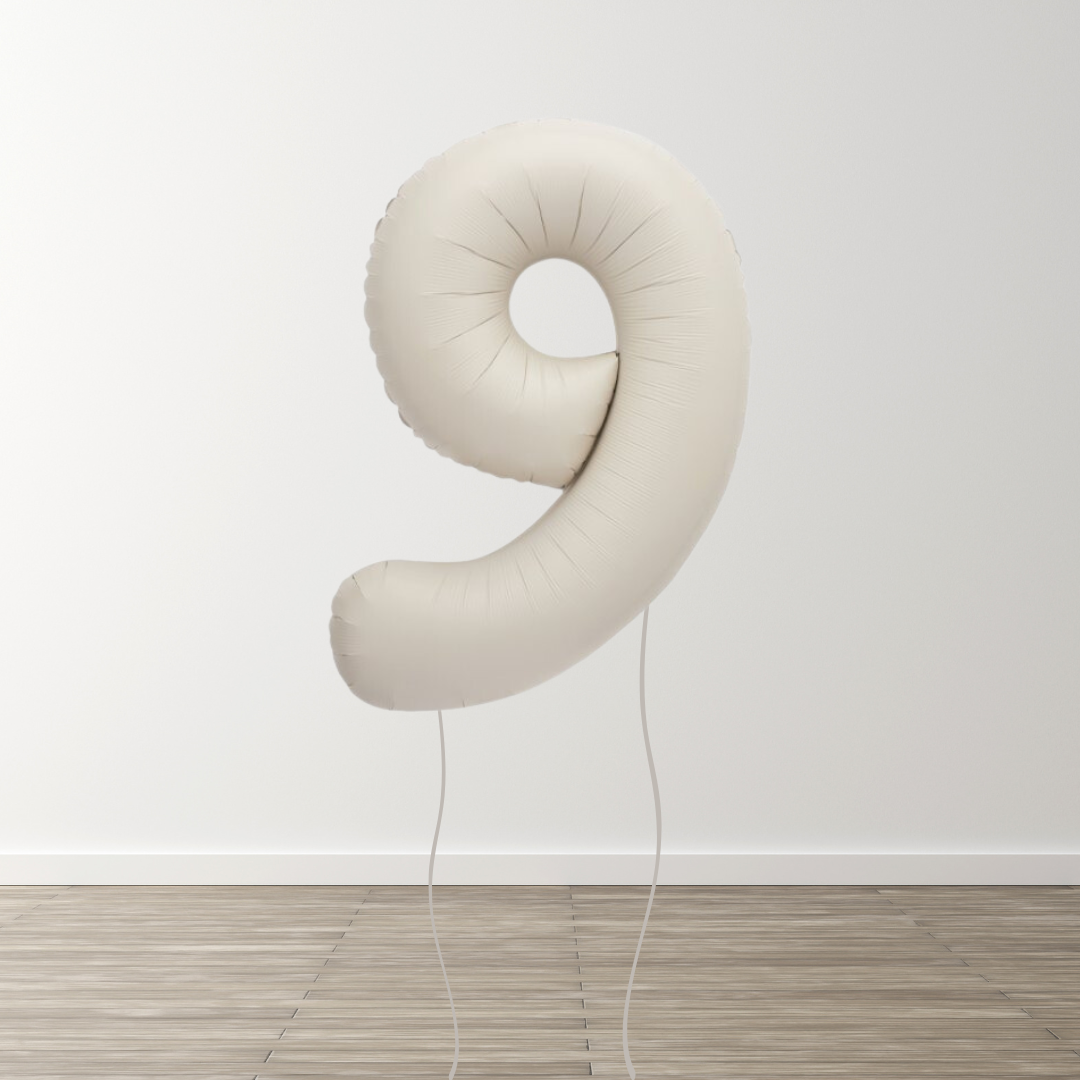 Matte Neutral Foil Number Balloons