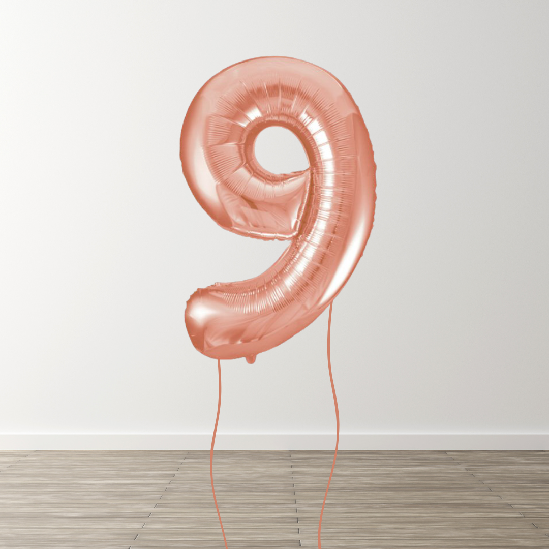Rose Gold Foil Number Balloons