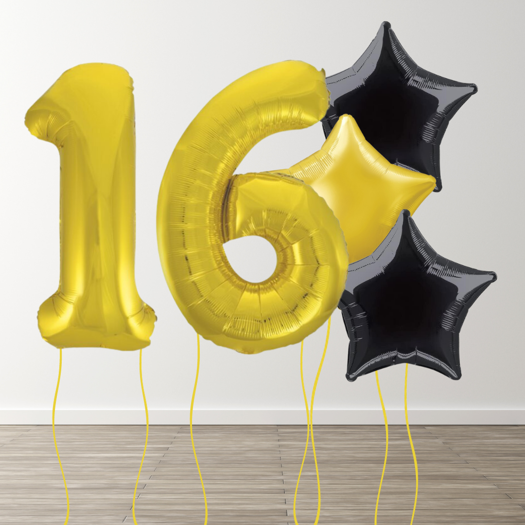Classic Gold Foil Number Bunch