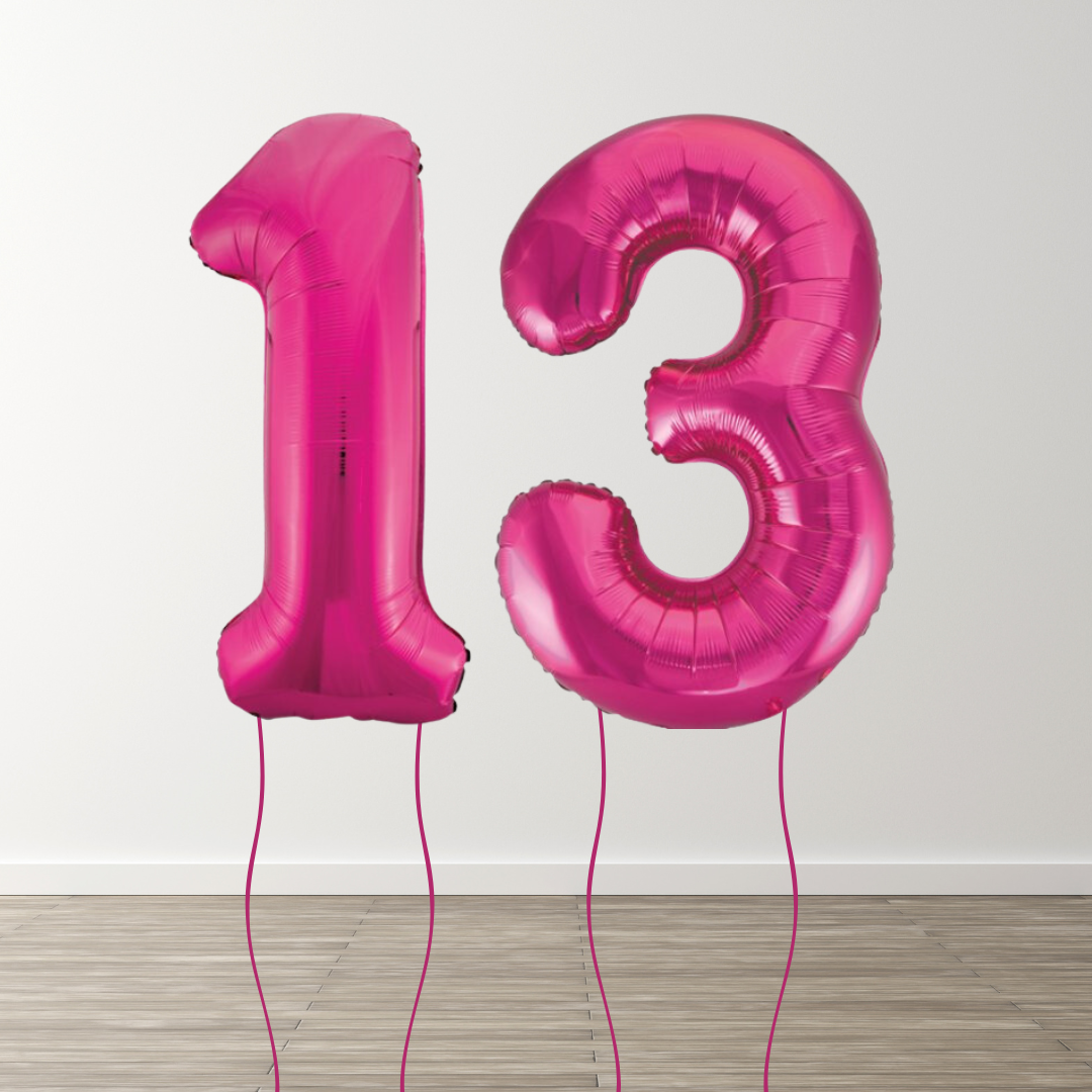 Magenta Foil Number Balloons