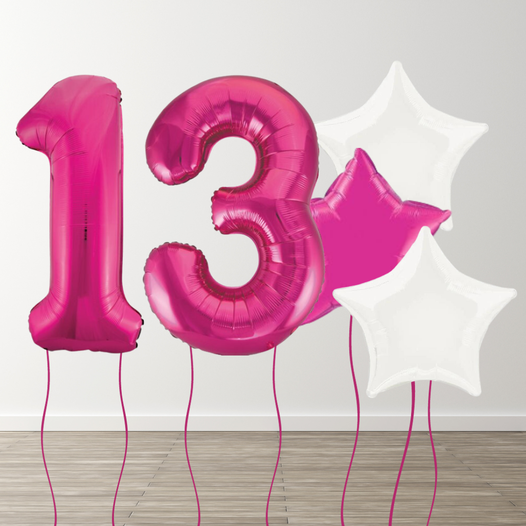Magenta Foil Number Bunch