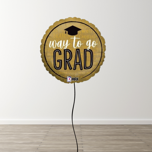 Way To Go Grad 18" Foil Balloon