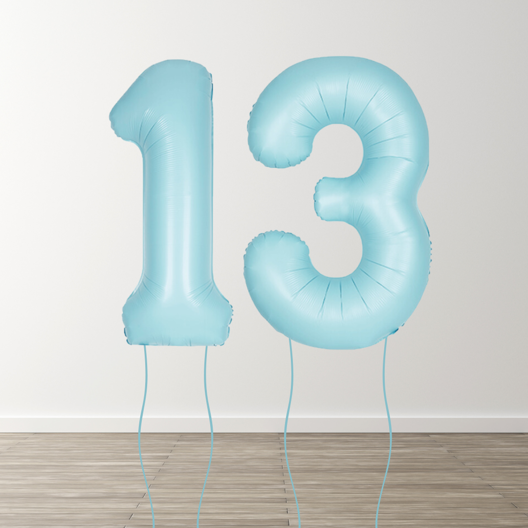 Matte Blue Foil Number Balloons