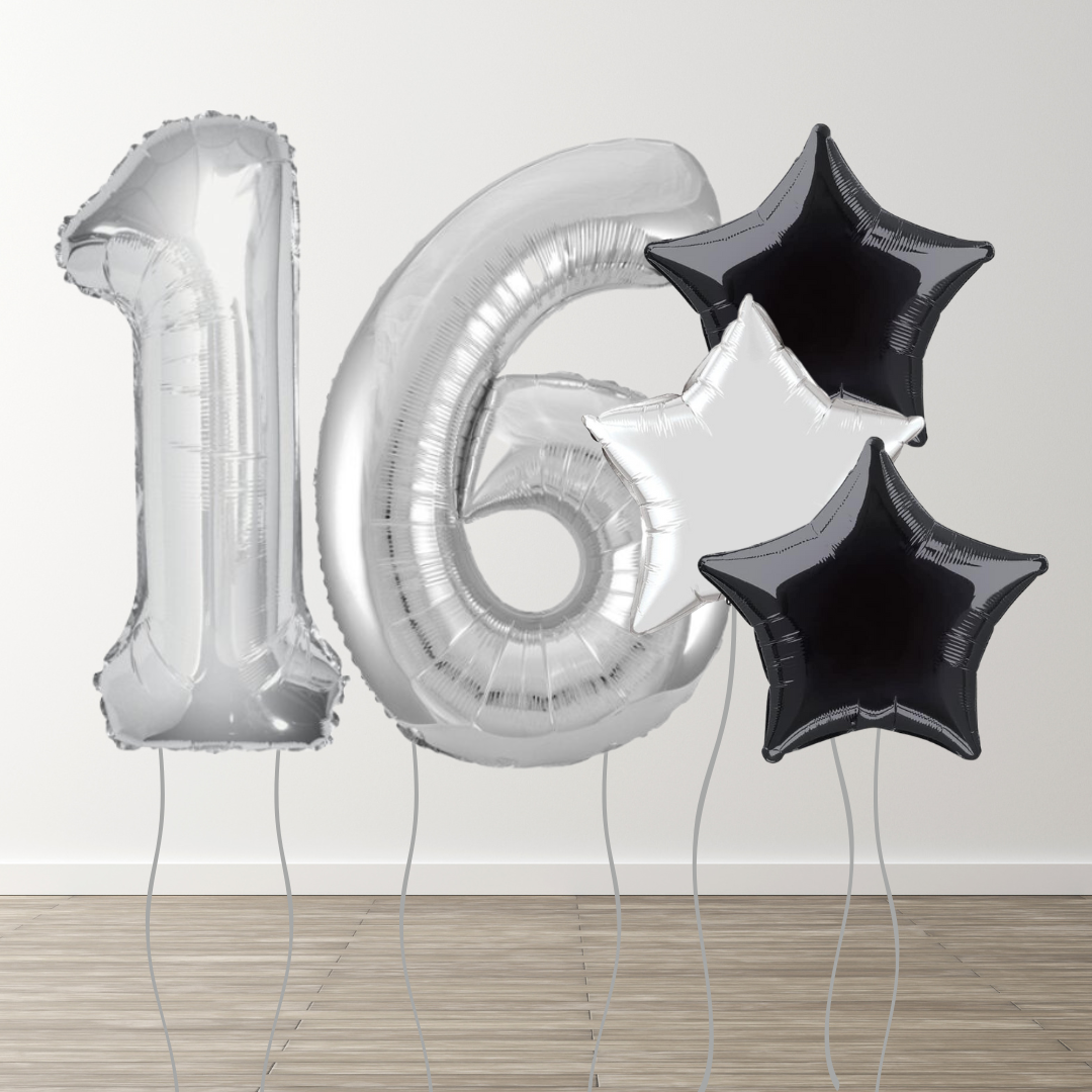 Silver Foil Number Bunch