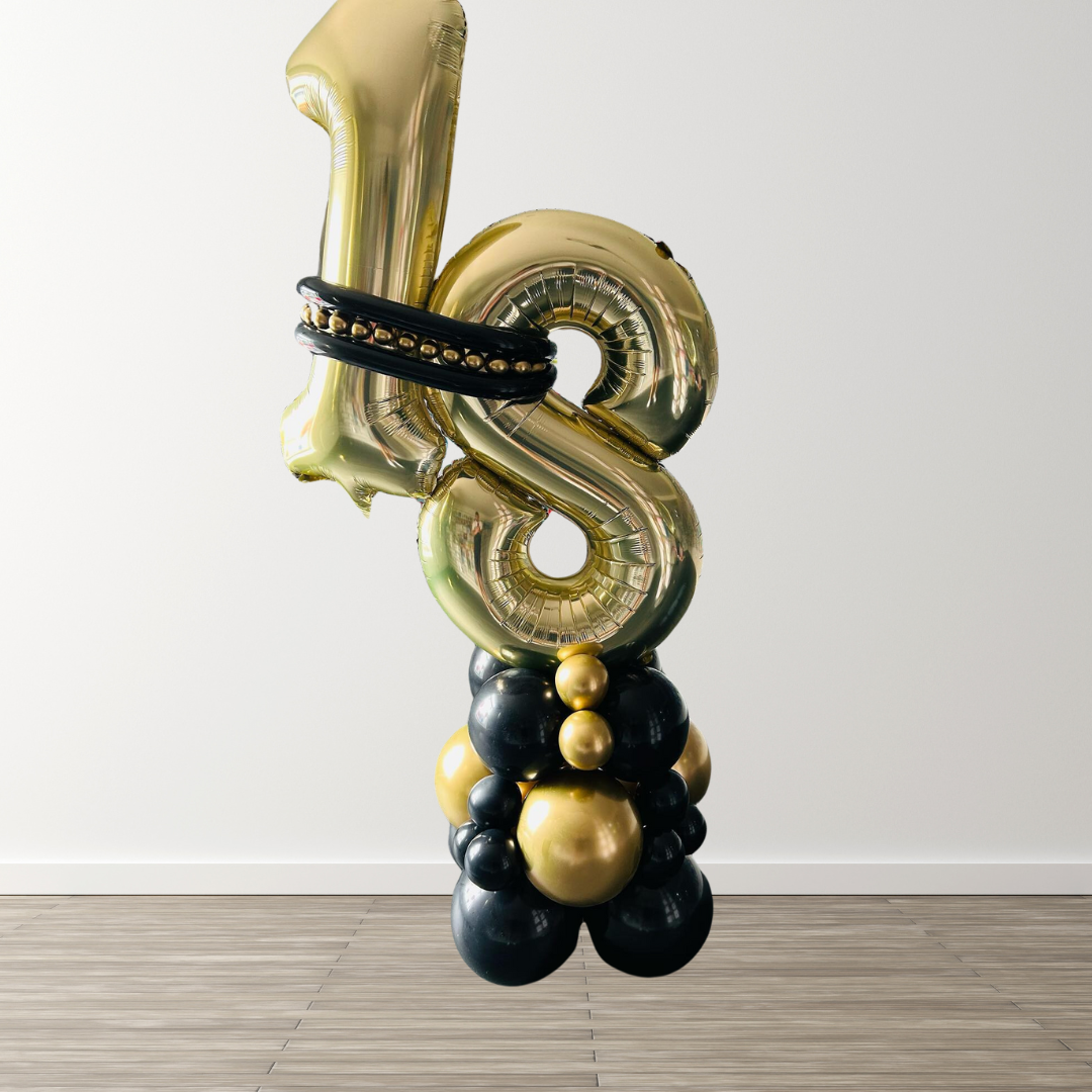 Black & Gold Number Stack