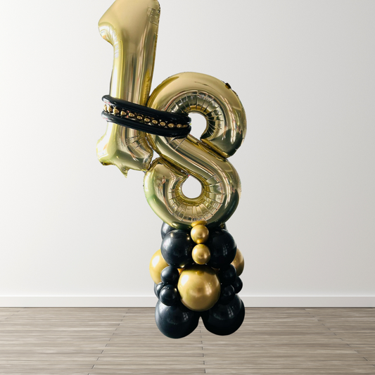 Black & Gold Number Stack