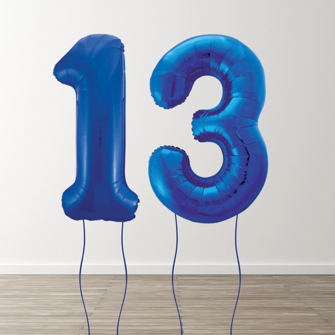 Blue Foil Number Balloons