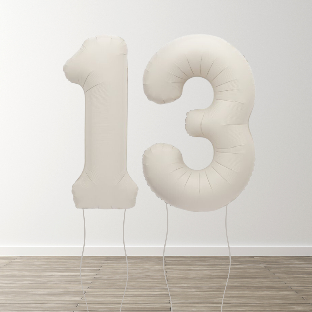 Matte Neutral Foil Number Balloons