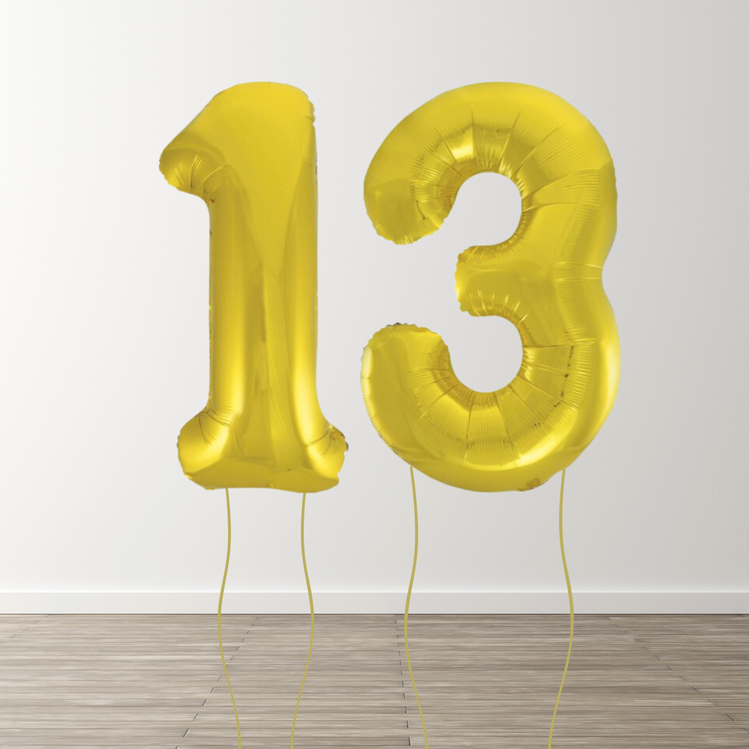 Classic Gold Foil Number Balloons