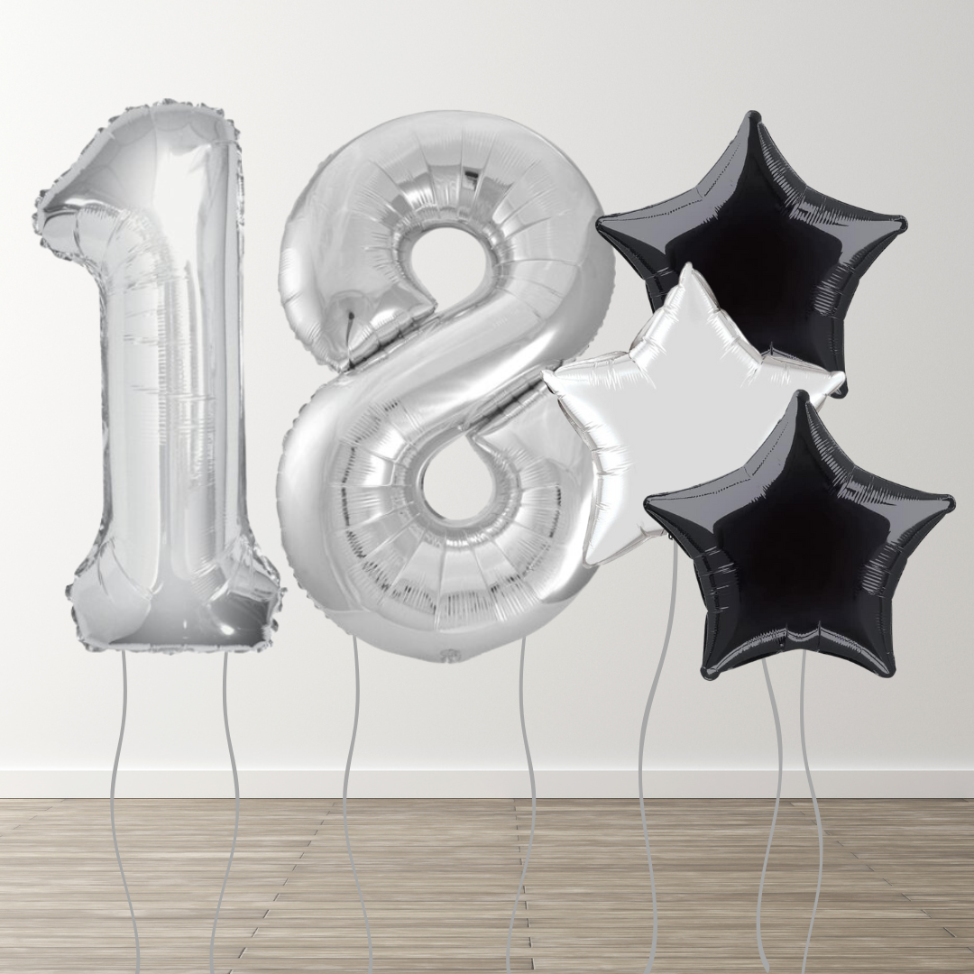 Silver Foil Number Bunch