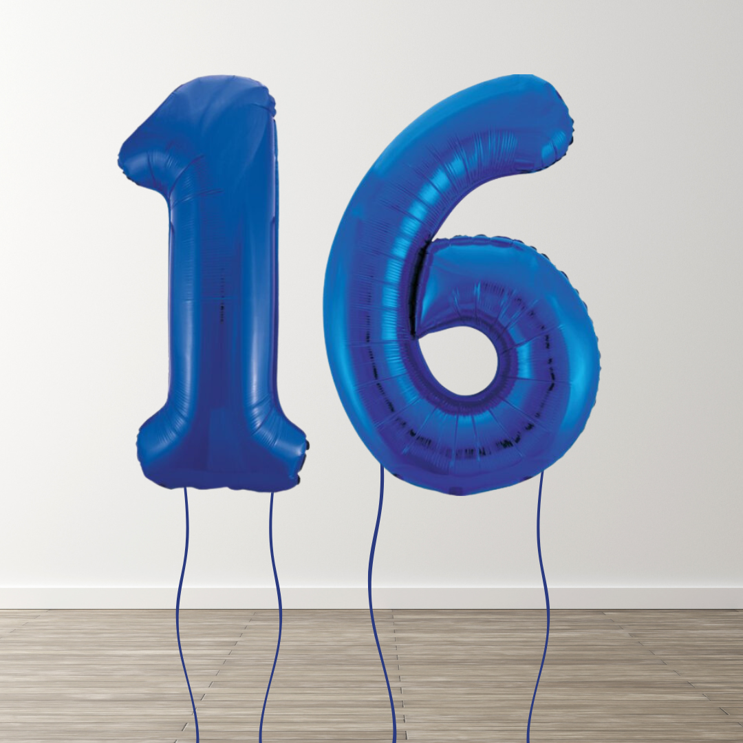 Blue Foil Number Balloons