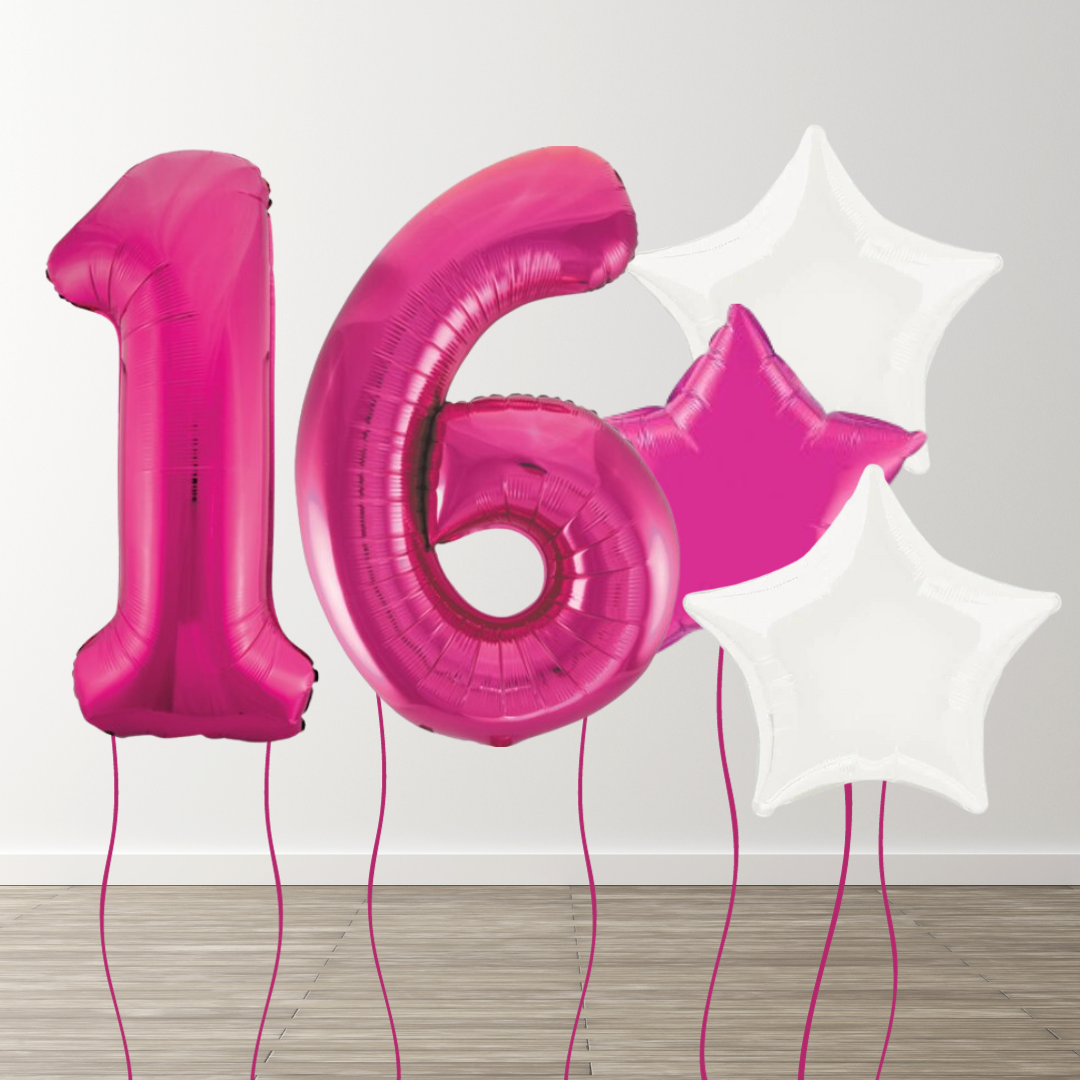 Magenta Foil Number Bunch