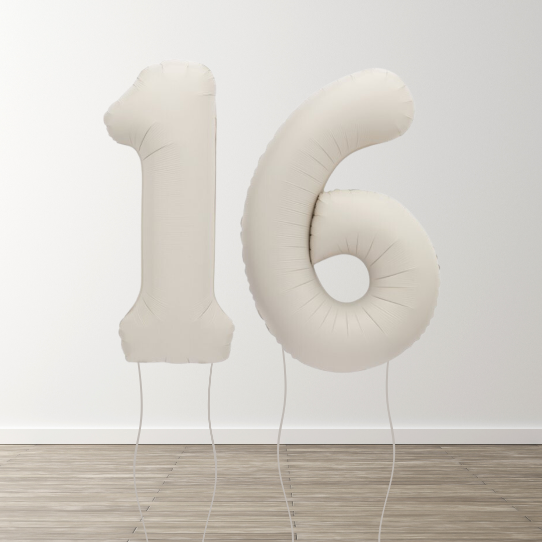Matte Neutral Foil Number Balloons