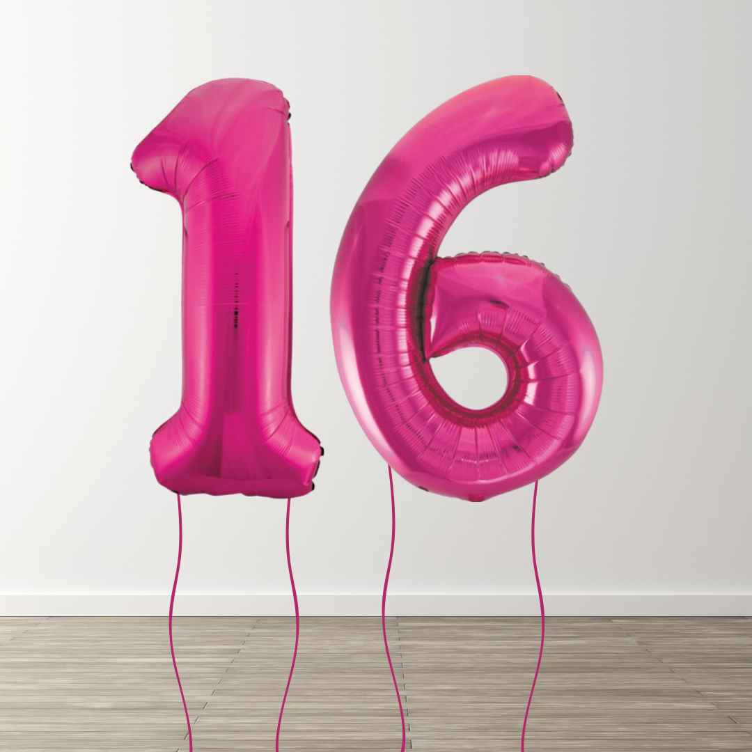 Magenta Foil Number Balloons