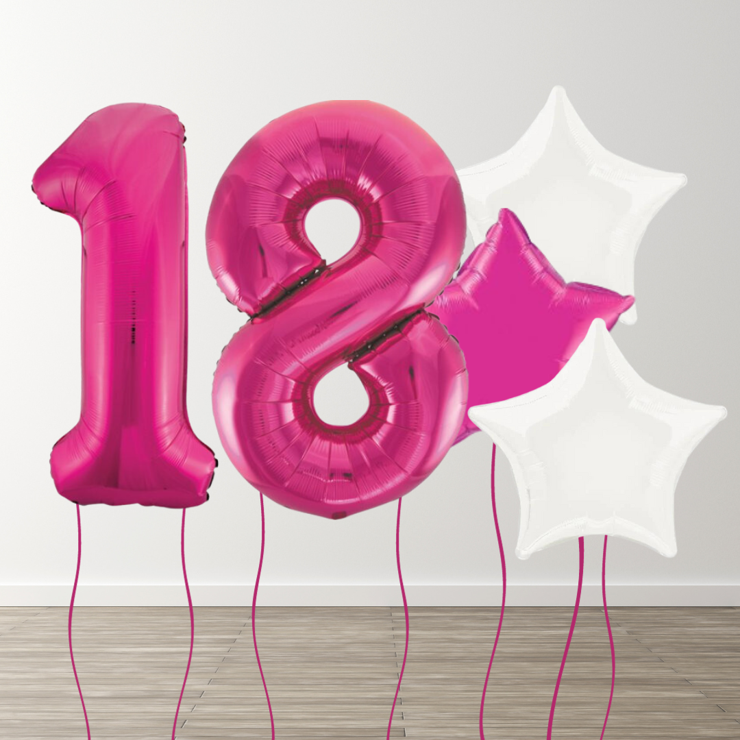 Magenta Foil Number Bunch