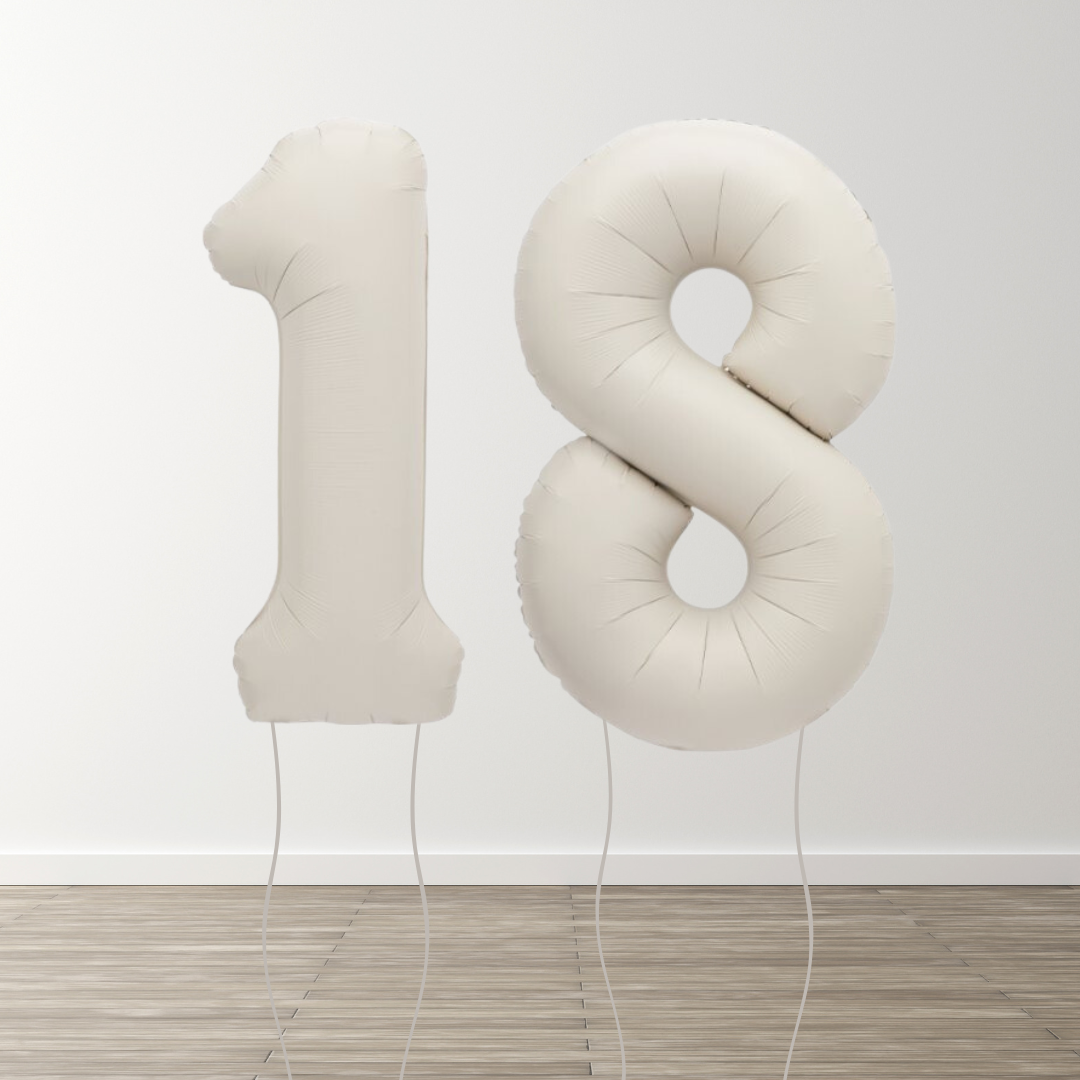 Matte Neutral Foil Number Balloons