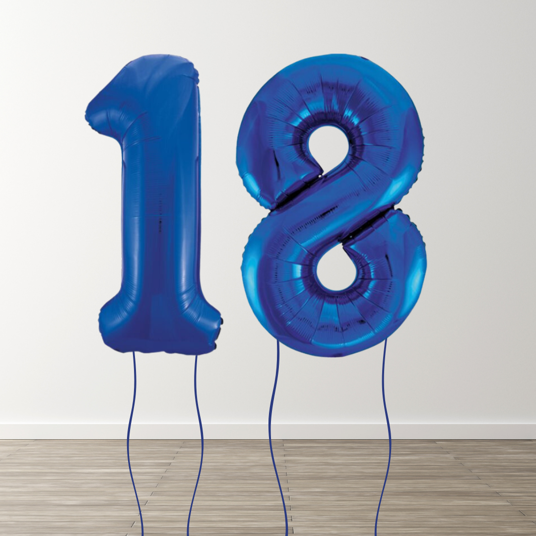 Blue Foil Number Balloons