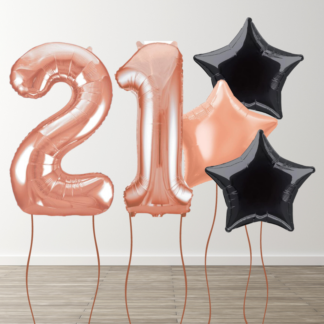 Rose Gold Foil Number Bunch