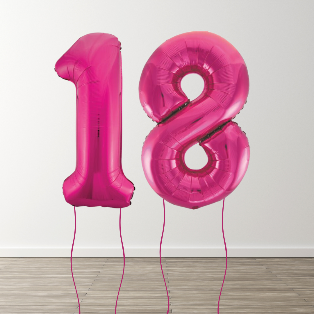 Magenta Foil Number Balloons