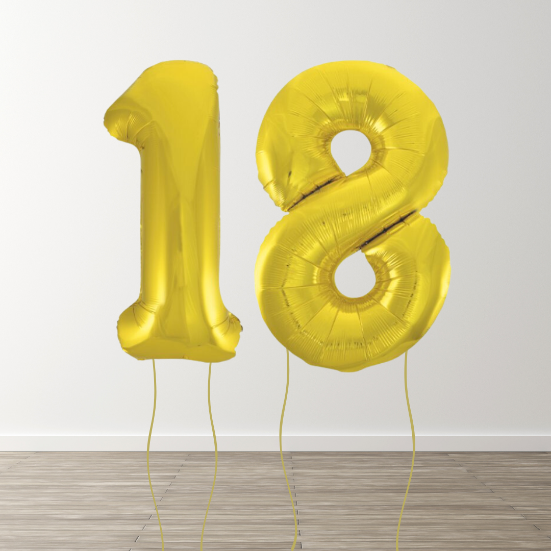 Classic Gold Foil Number Balloons