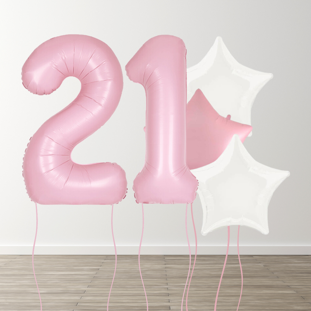Matte Pink Foil Number Bunch