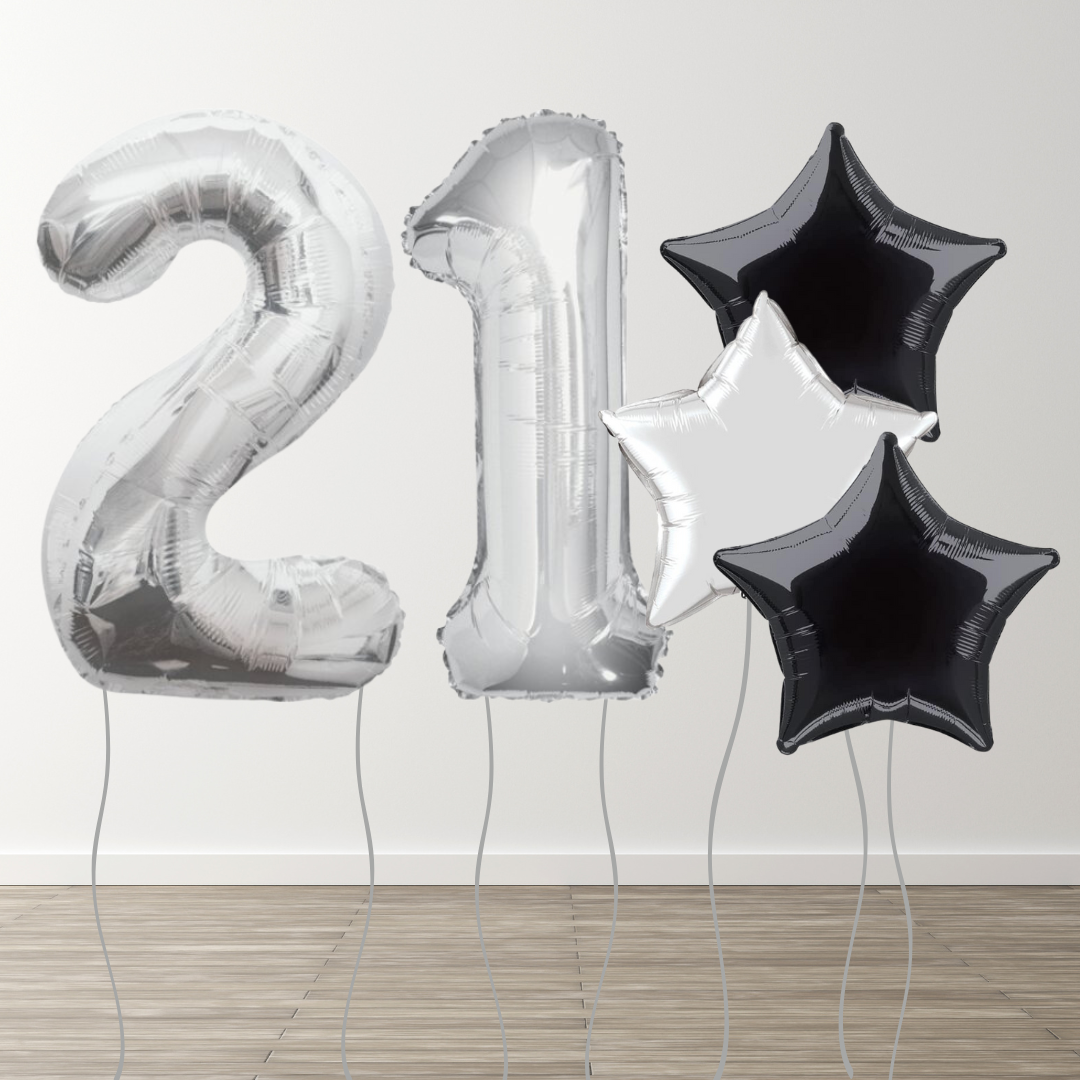 Silver Foil Number Bunch