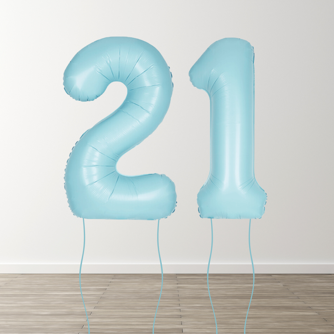 Matte Blue Foil Number Balloons