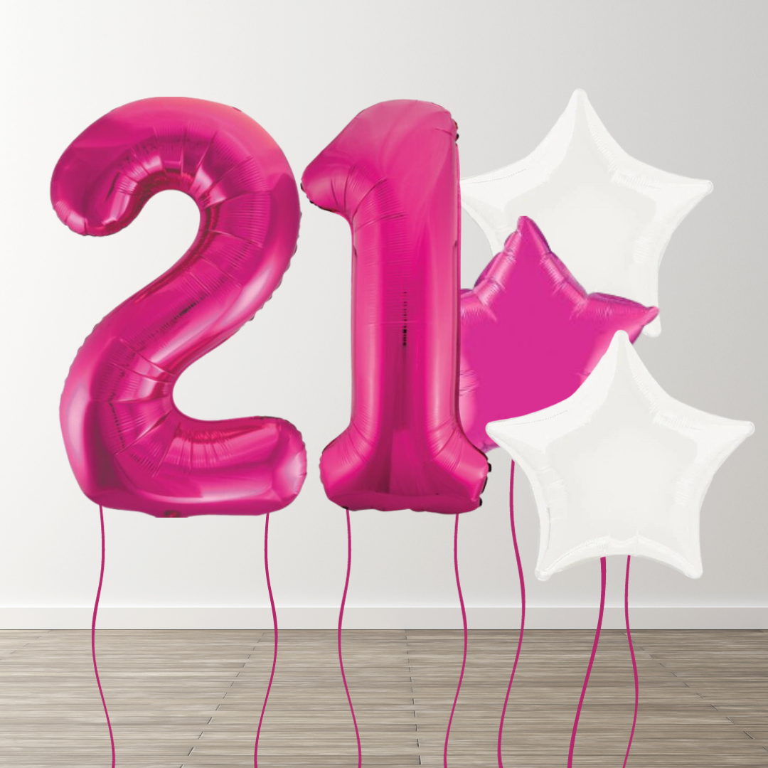 Magenta Foil Number Bunch