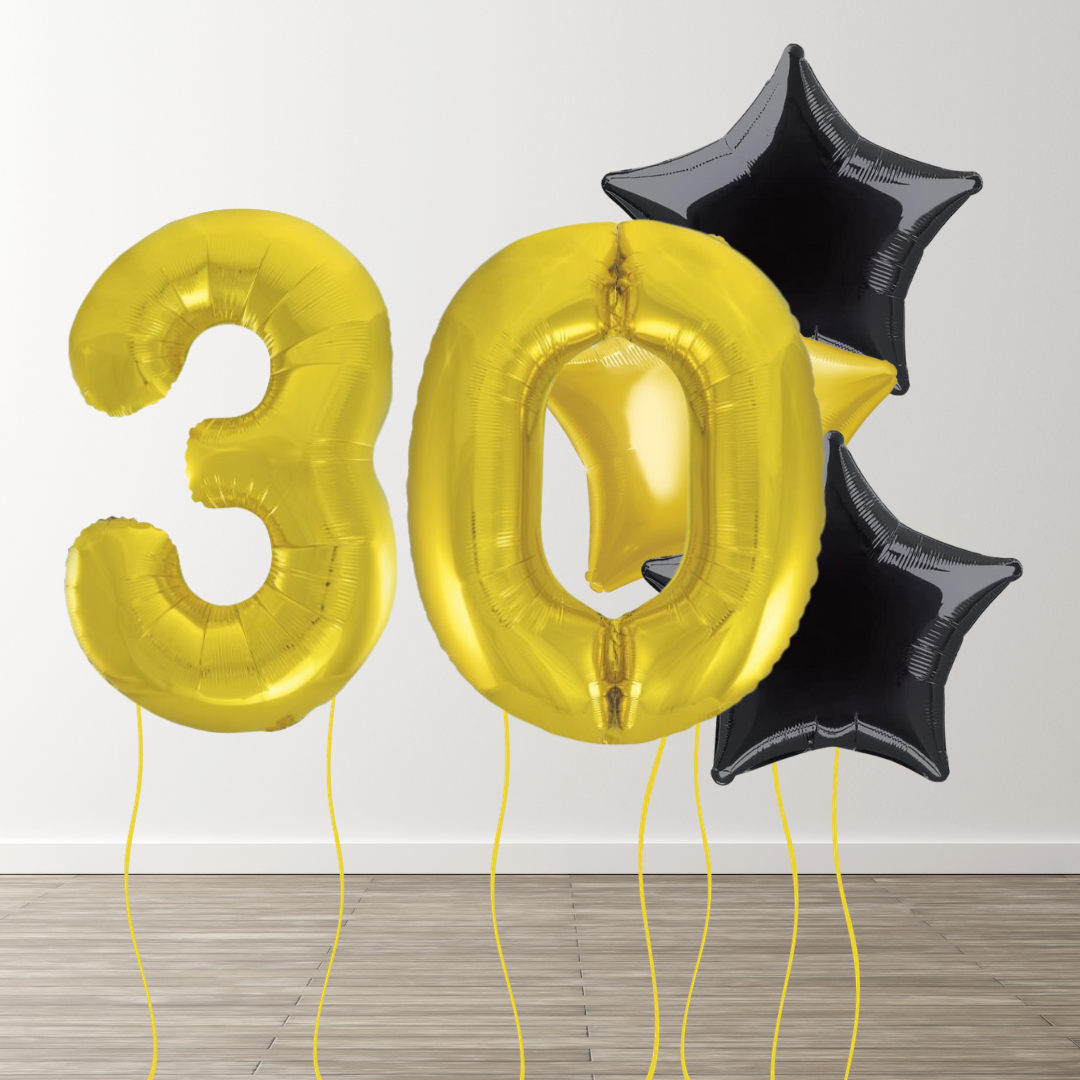 Classic Gold Foil Number Bunch