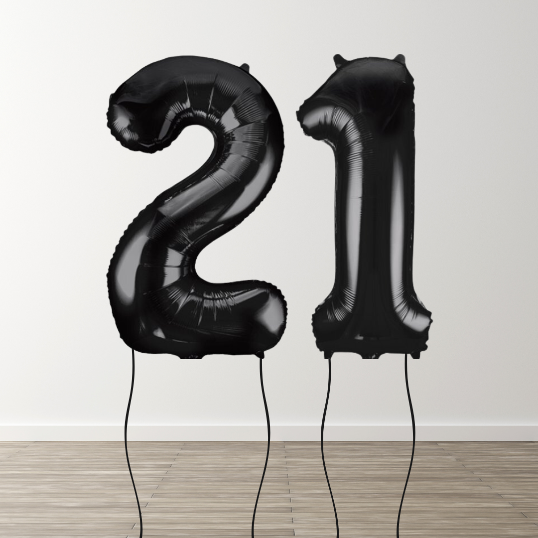 Black Foil Number Balloons