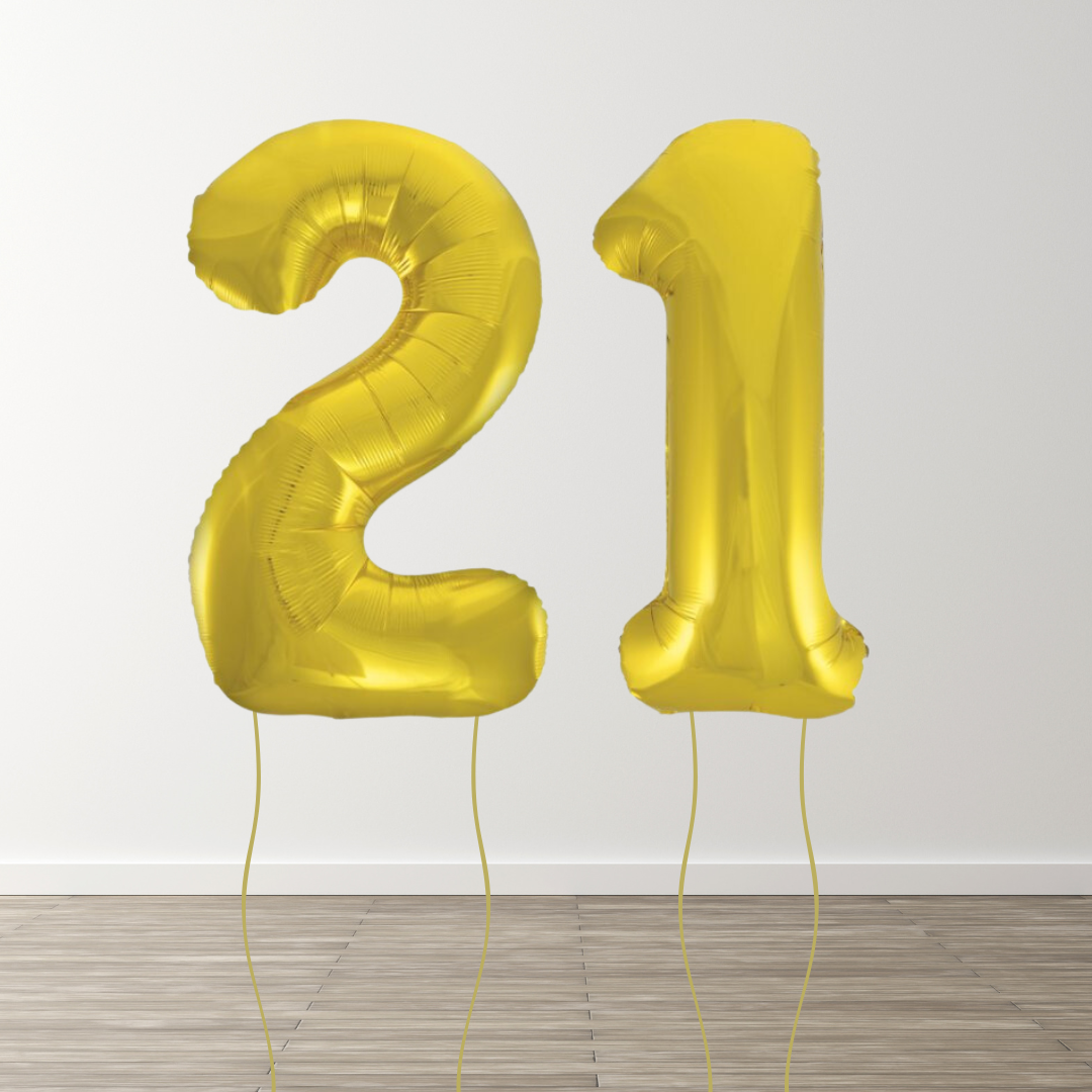 Classic Gold Foil Number Balloons