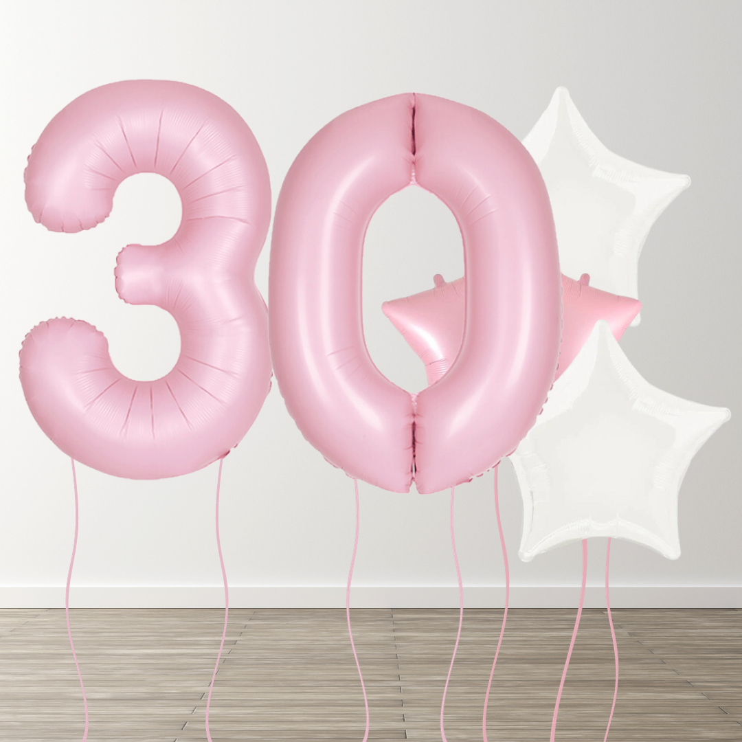 Matte Pink Foil Number Bunch