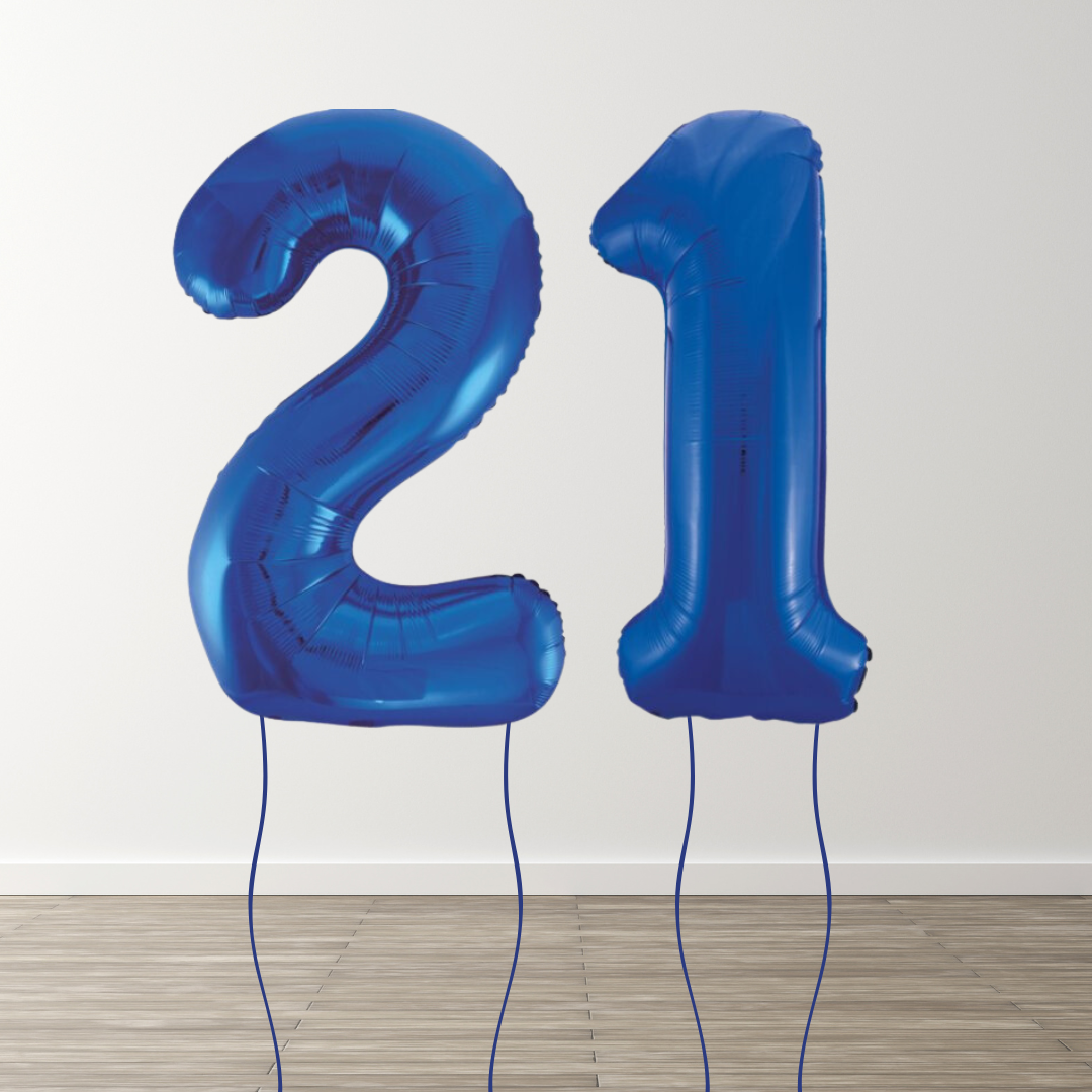 Blue Foil Number Balloons