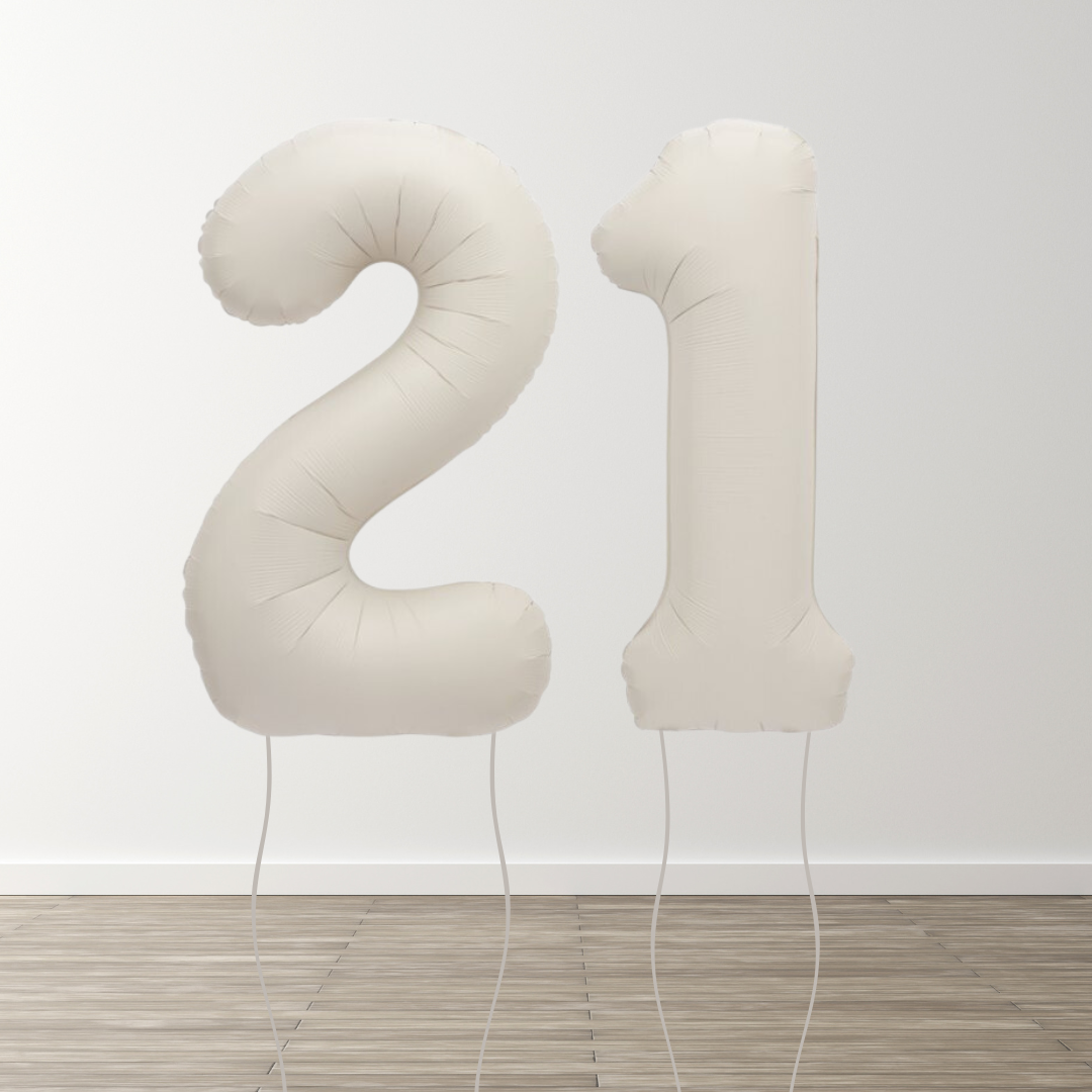 Matte Neutral Foil Number Balloons
