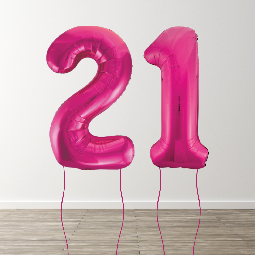 Magenta Foil Number Balloons