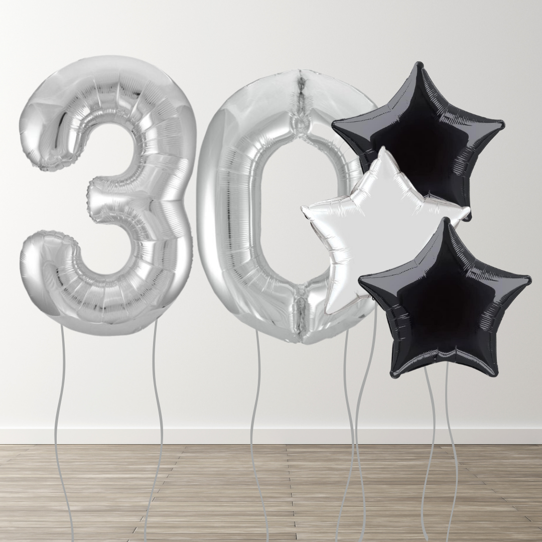 Silver Foil Number Bunch